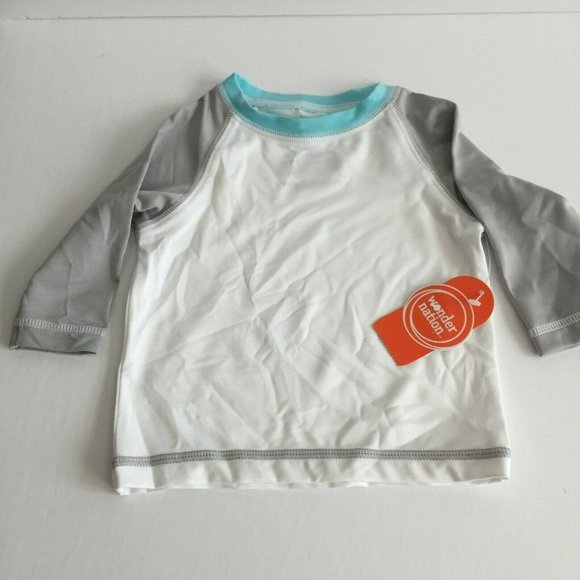 Wonder Nation Baby Rash Guard Swim Suit T-Shirt - Picture 1 of 4
